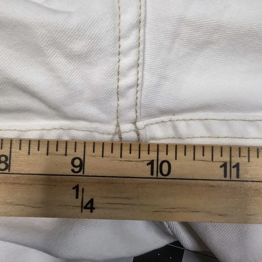 Polo Ralph Lauren Cargo Shorts 36x10 White Utility Streetwear Y2K Loose Wideleg